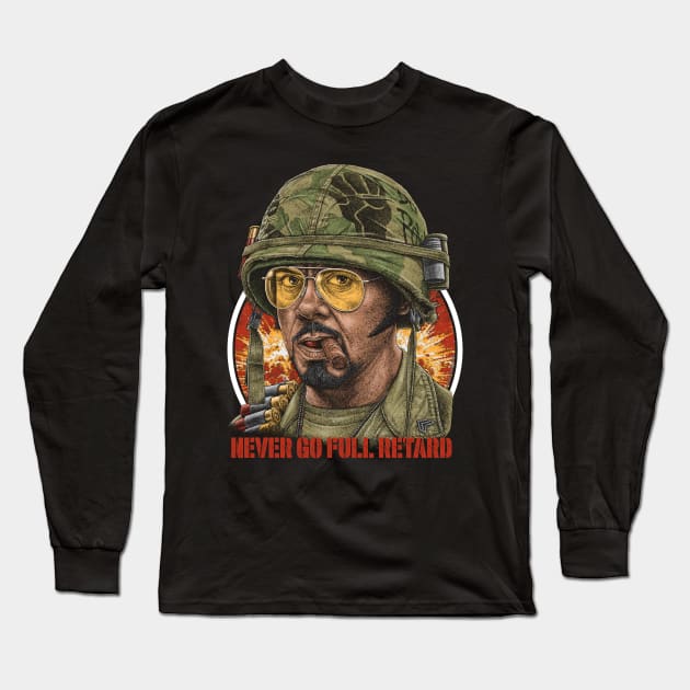 Tropic Thunder, Kirk Lazarus, Cult Classic Long Sleeve T-Shirt by PeligroGraphics